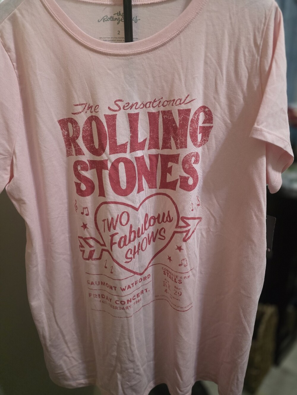 torrid Pink Rolling Stones Graphic Tee